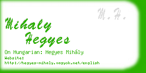 mihaly hegyes business card